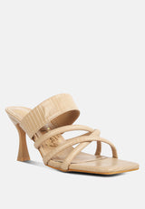 chiri criss cross strap spool heel sandals by London Rag