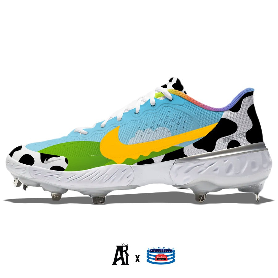 "Chunky Dunky" Nike Alpha Huarache Elite 3 Low Cleats by Stadium Custom Kicks