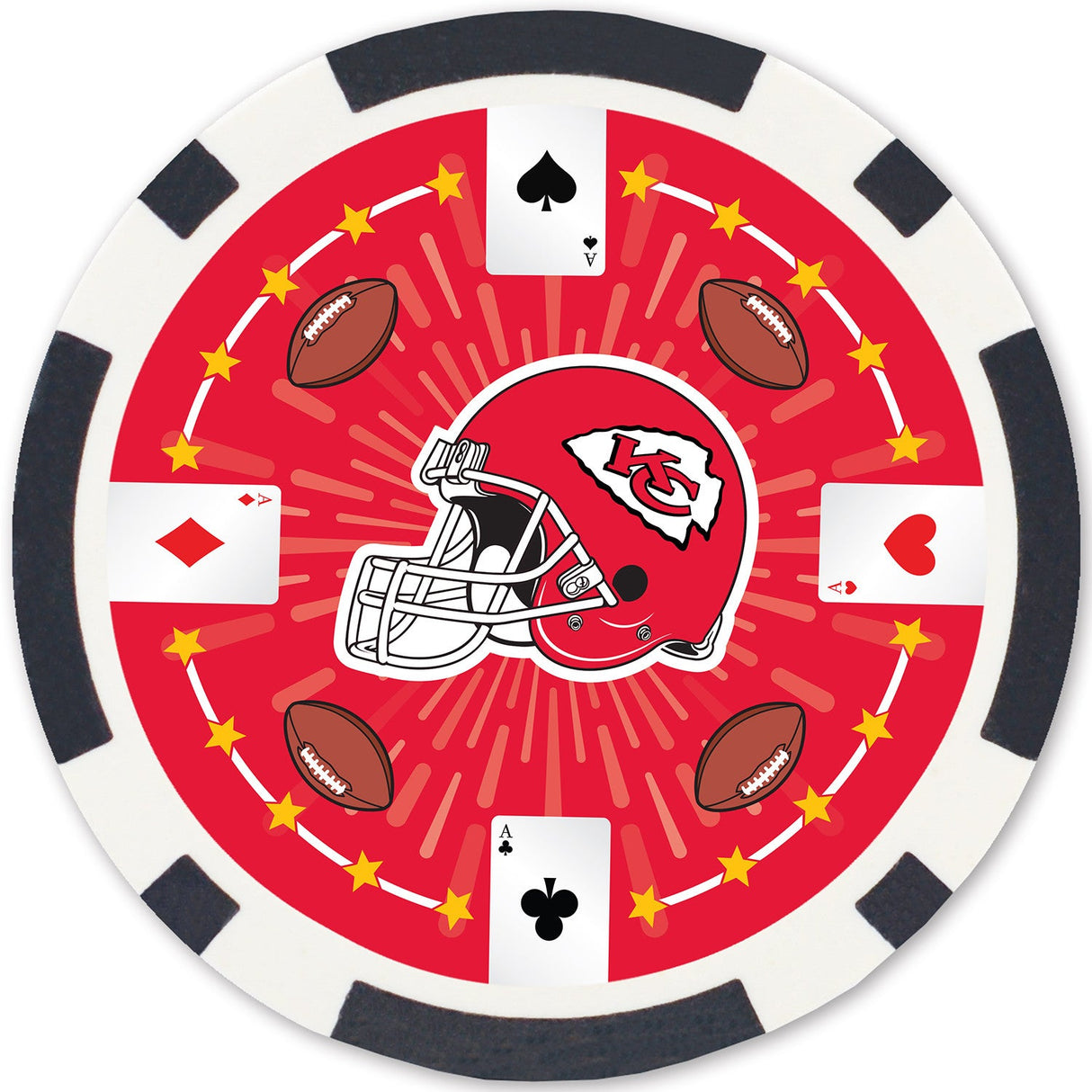 Kansas City Chiefs 100 Piece Poker Chips by MasterPieces Puzzle Company INC