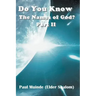 Do You Know the Names of God? Part 2