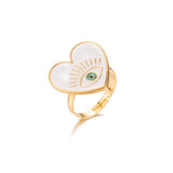 White Heart Ring by ClaudiaG Collection