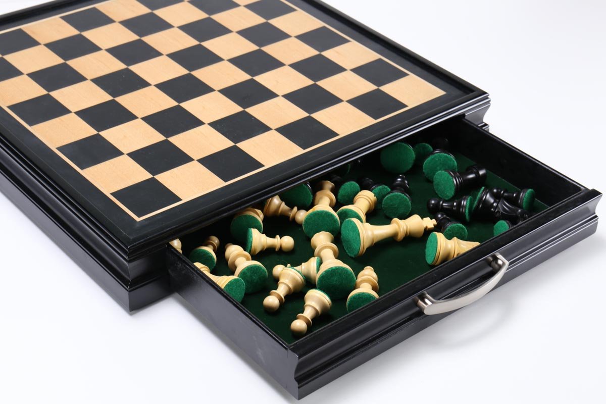 Club Chess Pieces with Storage Board by Chess House