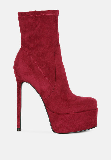 clubbing high heele platform ankle boots by London Rag