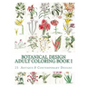 Botanical Design Adult Coloring Book #1