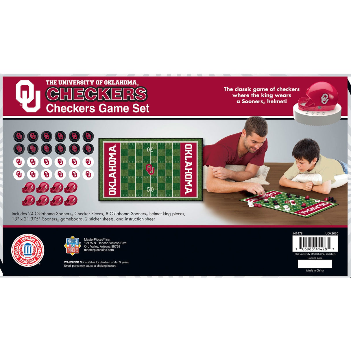 Oklahoma Sooners Checkers Board Game by MasterPieces Puzzle Company INC