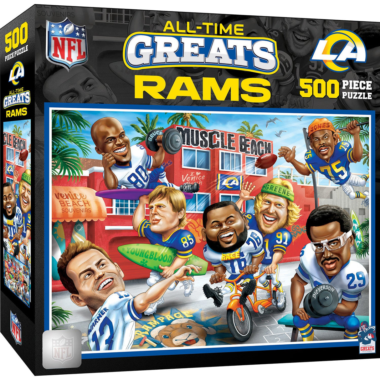 Los Angeles Rams - All Time Greats 500 Piece Jigsaw Puzzle by MasterPieces Puzzle Company INC