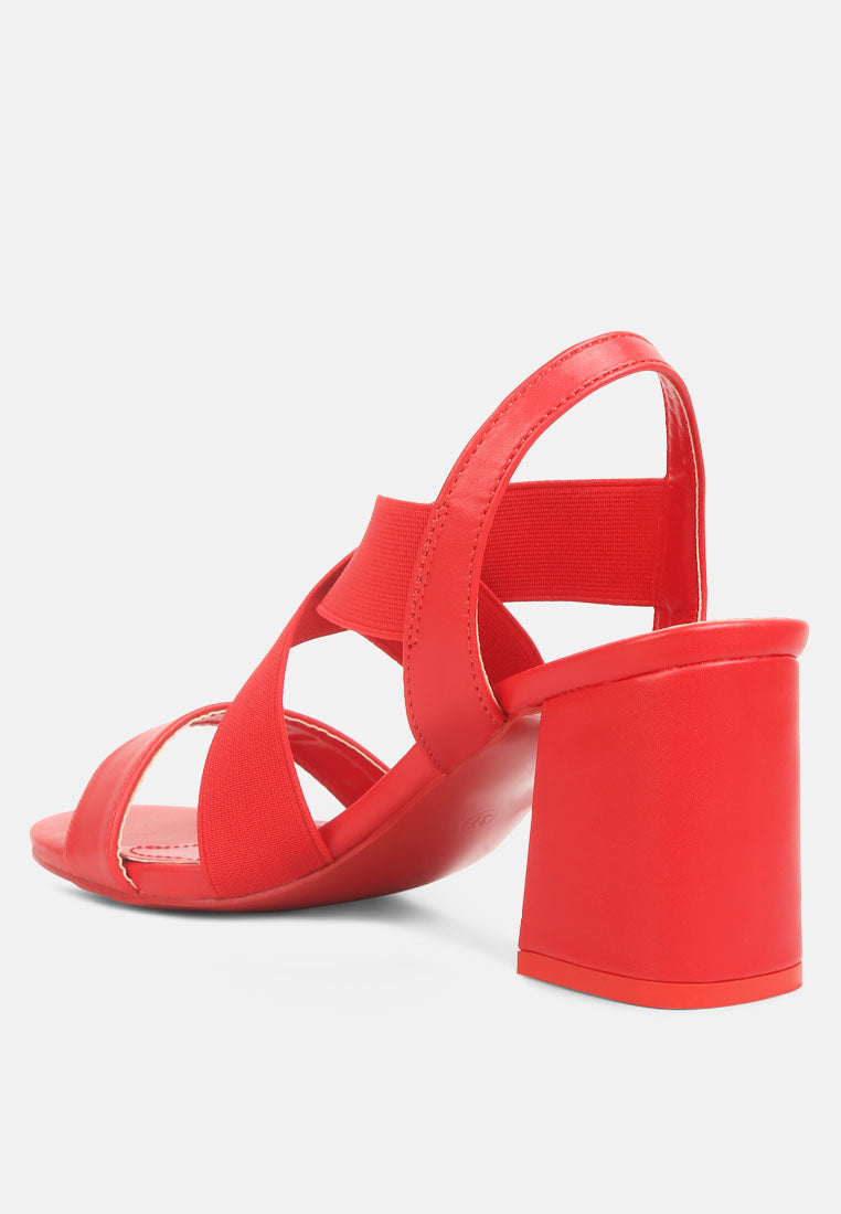 comfortable straps block heel sandals by London Rag