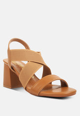 comfortable straps block heel sandals by London Rag