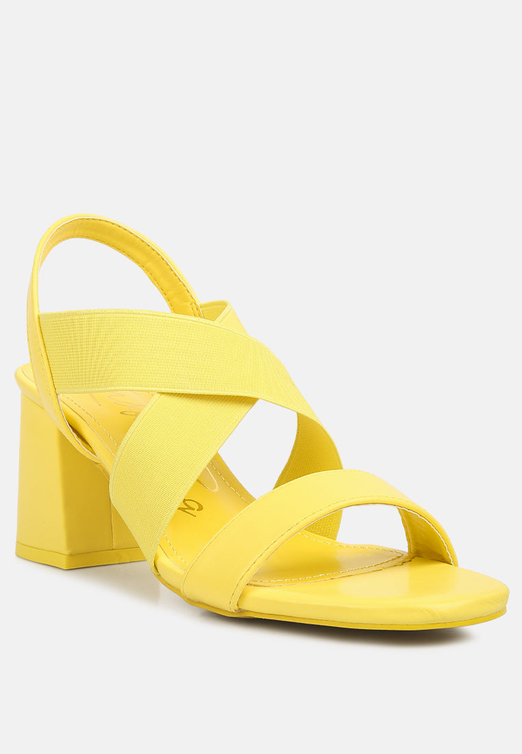 comfortable straps block heel sandals by London Rag