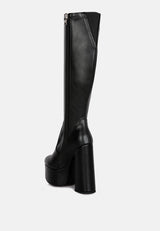 coraline high block heeled calf boots by London Rag