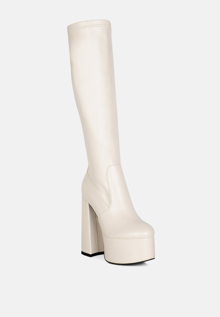 coraline high block heeled calf boots by London Rag