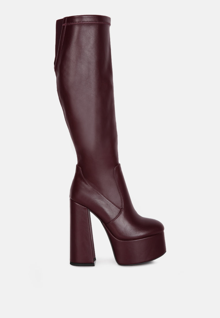 coraline high block heeled calf boots by London Rag