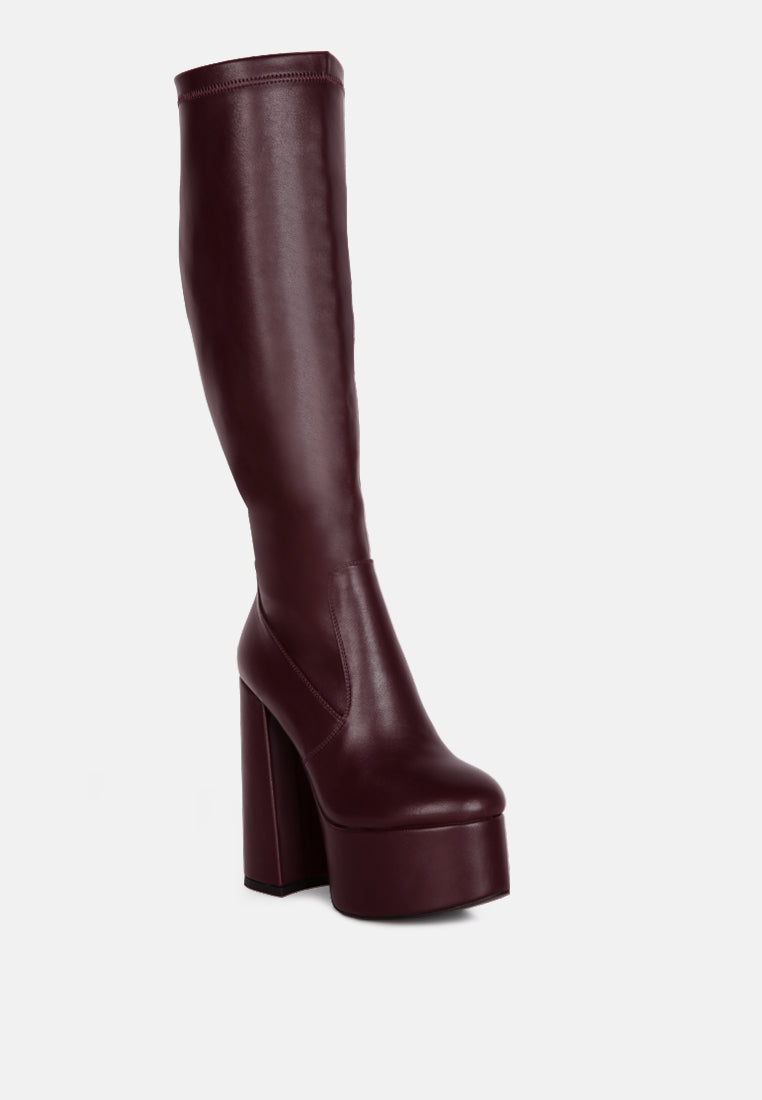 coraline high block heeled calf boots by London Rag