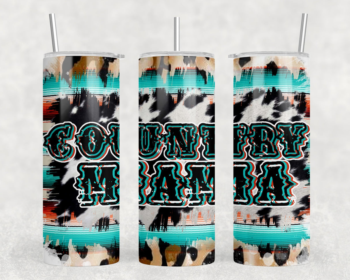 Country Mama|Skinny Tumbler|Optional Bluetooth Speaker| Speaker Color Varies by Rowdy Ridge Co