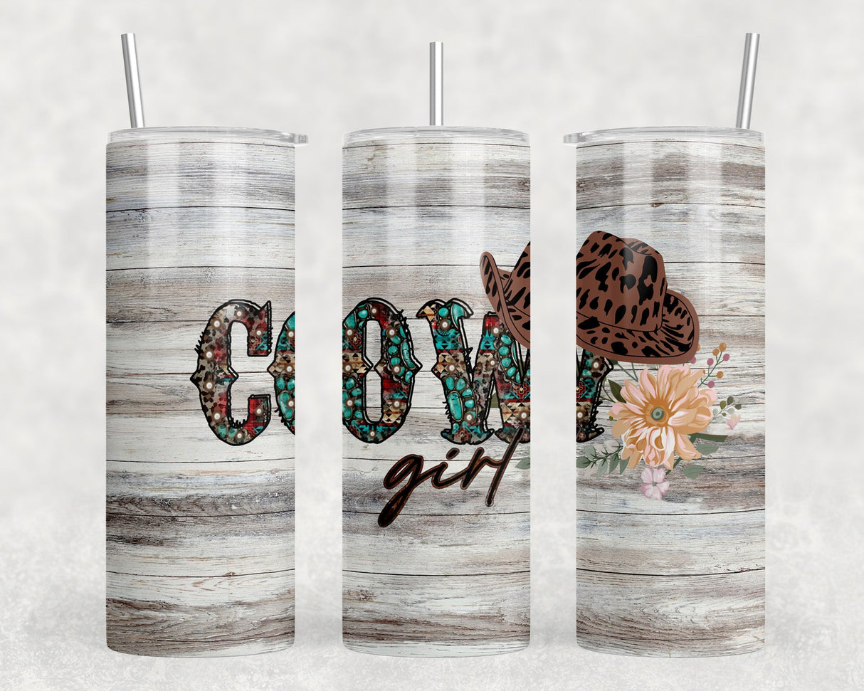 Cowgirl|Skinny Tumbler|Optional Bluetooth Speaker| Speaker Color Varies by Rowdy Ridge Co