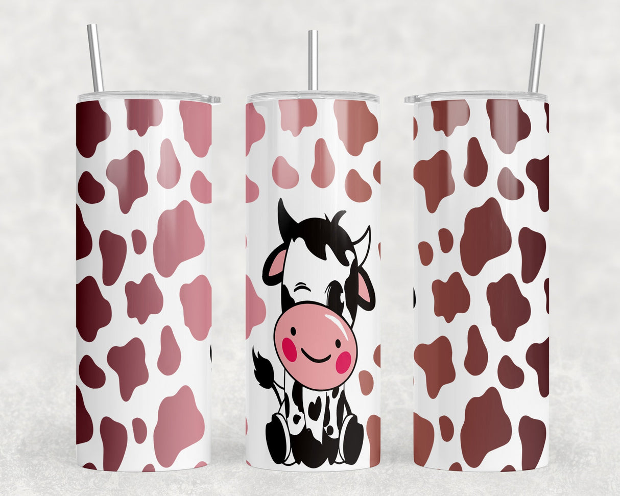 Cow|Skinny Tumbler|Optional Bluetooth Speaker| Speaker Color Varies by Rowdy Ridge Co