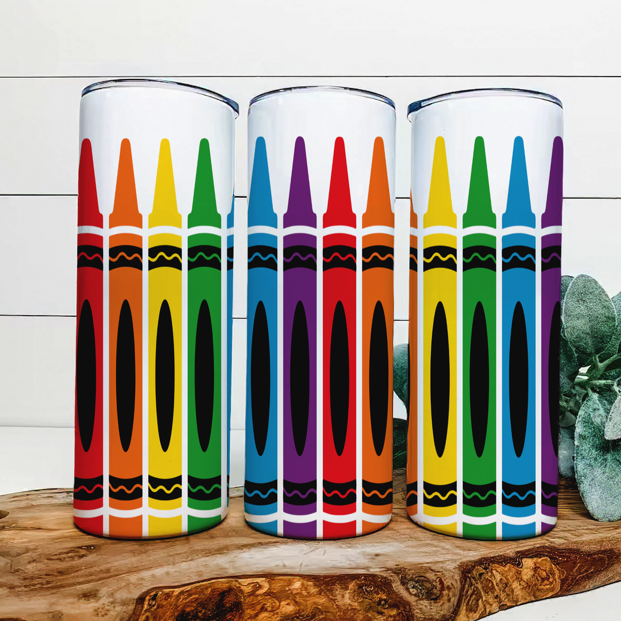 Crayons|Skinny Tumbler|Optional Bluetooth Speaker| Speaker Color Varies by Rowdy Ridge Co