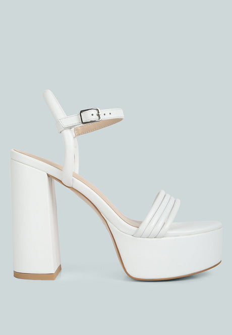 cruella block heel platform sandals by London Rag