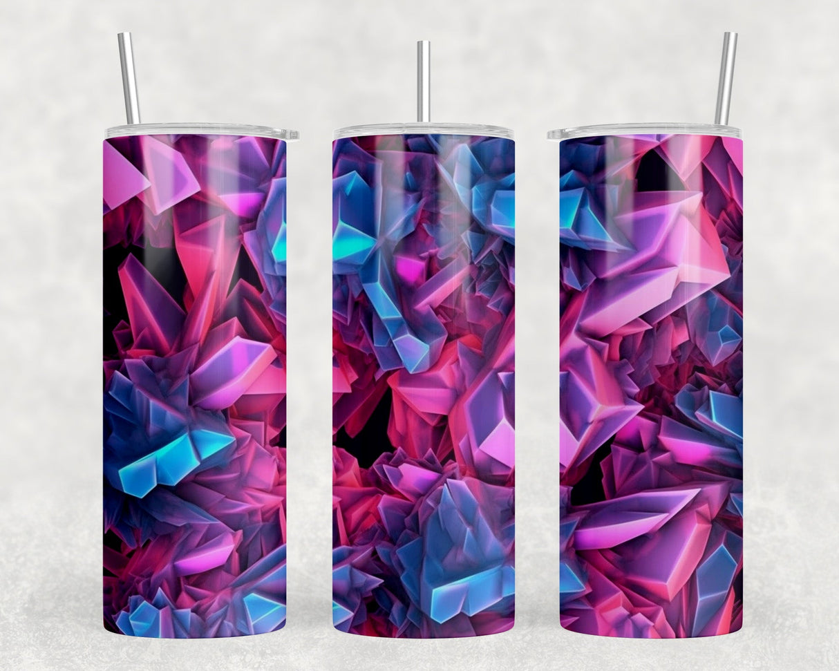 Crystals - 20 oz Steel Skinny Tumbler - Optional Blue Tooth Speaker - Speaker Color will Vary by Rowdy Ridge Co