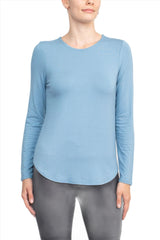 Cupio Crew Neck Long Sleeve Solid Knit Top by Curated Brands