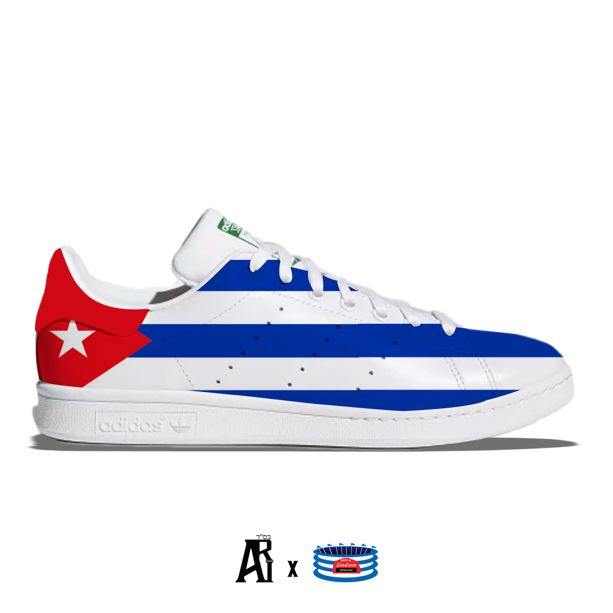 "Cuba" Adidas Stan Smith Casual Shoes by Stadium Custom Kicks