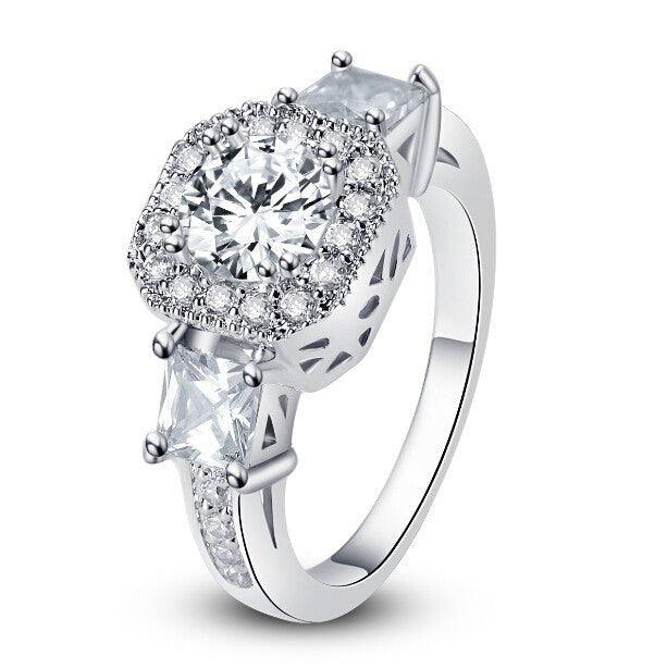 Cubic Zirconia Rings-  "Exotic Crystal Ring"-Cubic Ring-Cubic Zirconia Engagement Rings by Hollywood Sensation®