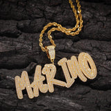 Custom Double Layers Iced Out Name Letters Pendant by Bling Proud | Urban Jewelry Online Store