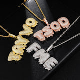 Custom Iced Out Drip Bubble Name Letter Pendant by Bling Proud | Urban Jewelry Online Store