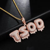 Custom Iced Out Drip Bubble Name Letter Pendant by Bling Proud | Urban Jewelry Online Store