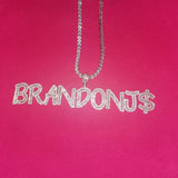 Custom Name Baguette Letters Pendant by Bling Proud | Urban Jewelry Online Store