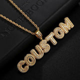 Custom Name Baguette Letters Pendant by Bling Proud | Urban Jewelry Online Store