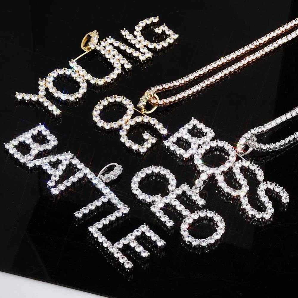 Custom Name Tennis Chain Letters Pendant by Bling Proud | Urban Jewelry Online Store