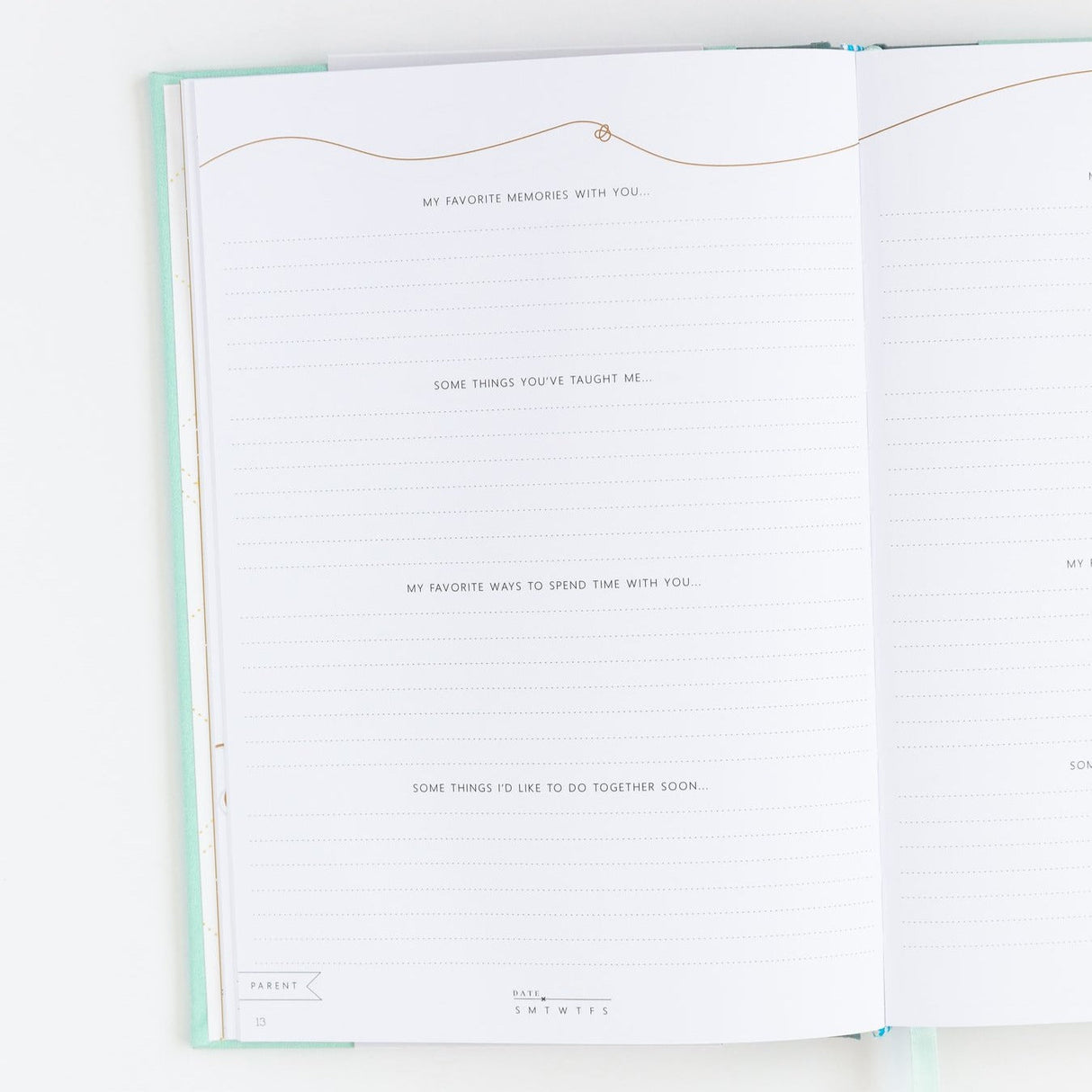 Our Parent + Child Connection Journal: Spark Creativity, Start Conversations (Mint) by Promptly Journals