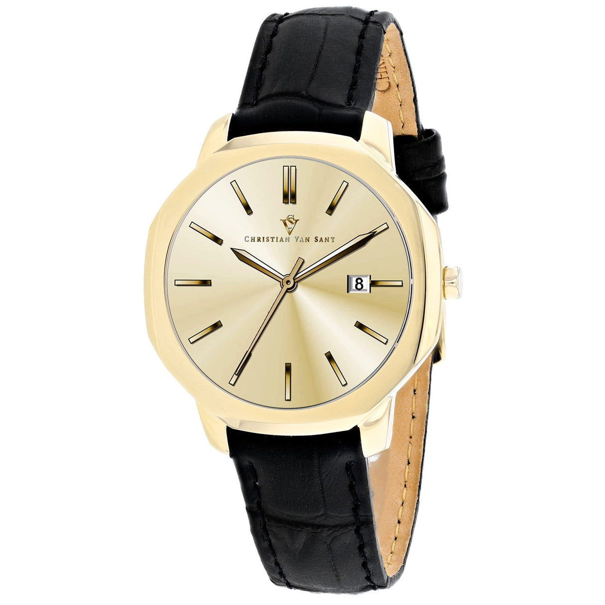 Christian Van Sant Women's Octave Slim Gold Dial Watch - CV0508 by Balec Group