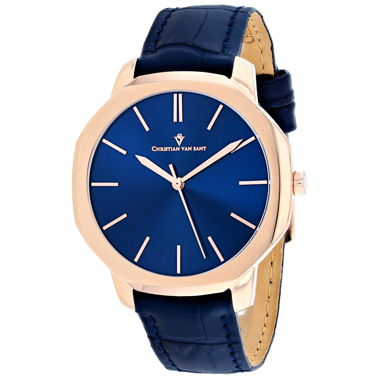 Christian Van Sant Men's Octavius Slim Blue Dial Watch - CV0535 by Balec Group