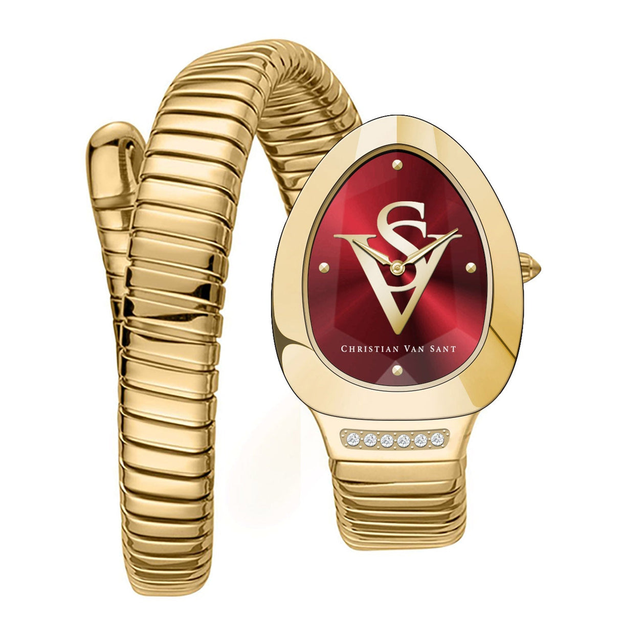 Christian Van Sant Women's Naga Red Dial Watch - CV0873 by Balec Group