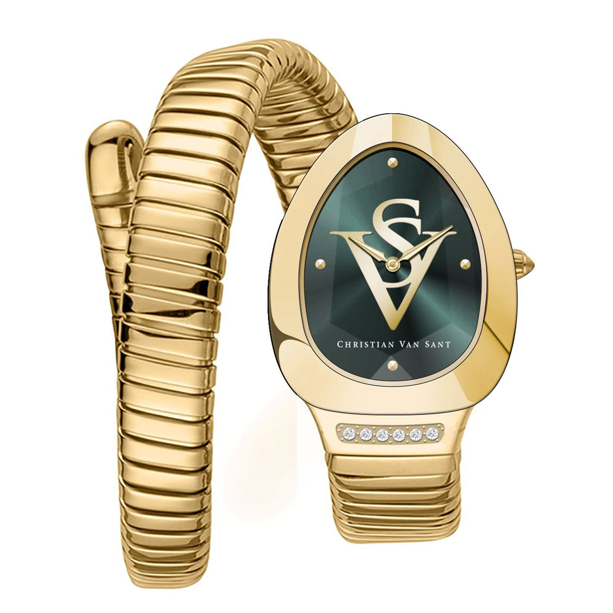 Christian Van Sant Women's Naga Green Dial Watch - CV0875 by Balec Group