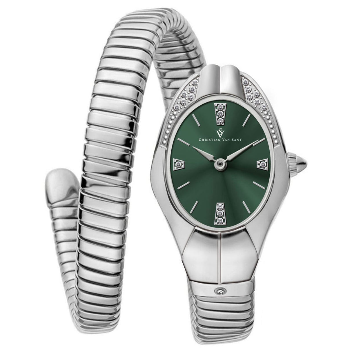 Christian Van Sant Women's Naga Green Dial Watch - CV0885 by Balec Group