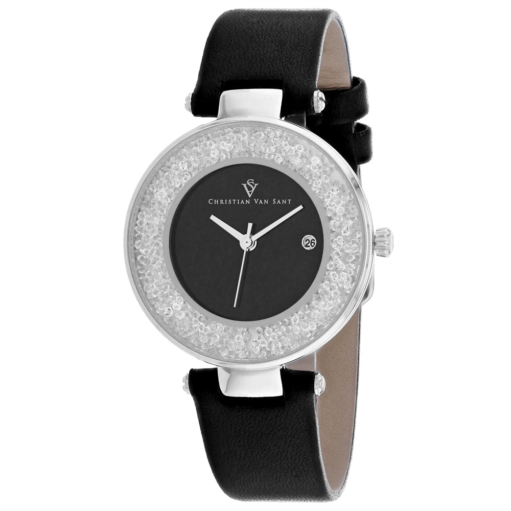 Christian Van Sant Women's Dazzle Black Dial Watch - CV1221 by Balec Group