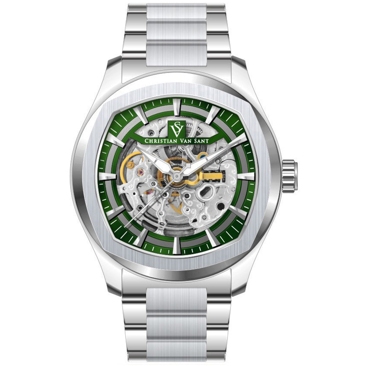 Christian Van Sant Men's Romeo Green Dial Watch - CV9507 by Balec Group