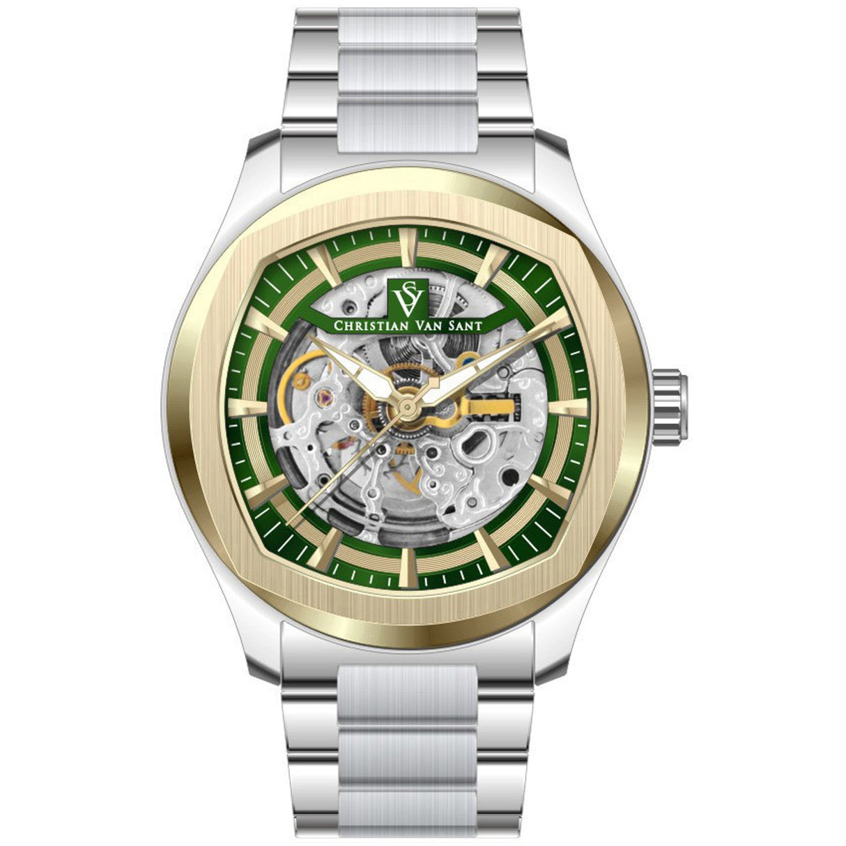 Christian Van Sant Men's Romeo Green Dial Watch - CV9508 by Balec Group