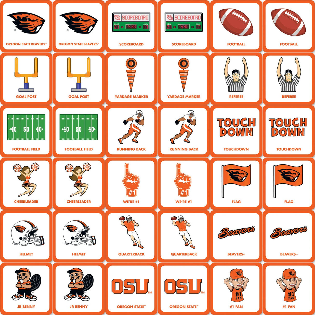 Oregon State Beavers Matching Game by MasterPieces Puzzle Company INC