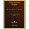 Memoirs Of Hannah Woodd: In A Letter To Richard Conyers (1784)