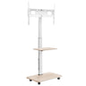 Rolling TV Stand, Mobile TV Cart for 32-70 Inch Screens, 25° Left-Right Rotation and Height Adjustable TV Mount with Tray, Holds up to 88 lbs for Corner, Bedroom, Outdoor, Max VESA 600x400mm