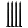 4-Pack Cable Railing Post, 36x1x2 In Horizontal-Hole Deck Railing Post with Pre-Drilled Holes, Stainless Steel Cable Rail Post with Horizontal and Curved Bracket, Black, 4JZLGZXHS914UUOI6001V0