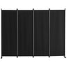 Room Divider, 88×67.5inch Room Dividers and Folding Privacy Screens 4-Panel, Fabric Partition Room Dividers for Office, Bedroom, Dining Room, Study, Freestanding, Black