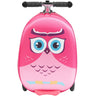 Ride-on Luggage 20-inch Kids Scooter Suitcase with Flash Wheels Pink