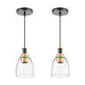 Pendant Light 1-Light Pendant Lighting with Glass Shade Adjustable Height