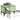 Elevated Heated Cat House Cuboid Kitty Shelter with Heated Pad Green (L)
