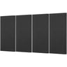 4 PCS Acoustic Wall Panels 2 in Thick 23.6 x 11.8 in Self-adhesive Black
